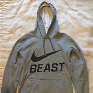 Nike Gray Therma-Fit “BEAST” Hoodie